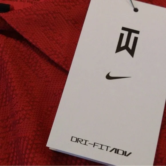 Nike Dri-FIT ADV Tiger Woods Golf Polo - Size 2XL - DH0711 687 - Red / Black NEW - Picture 5 of 7